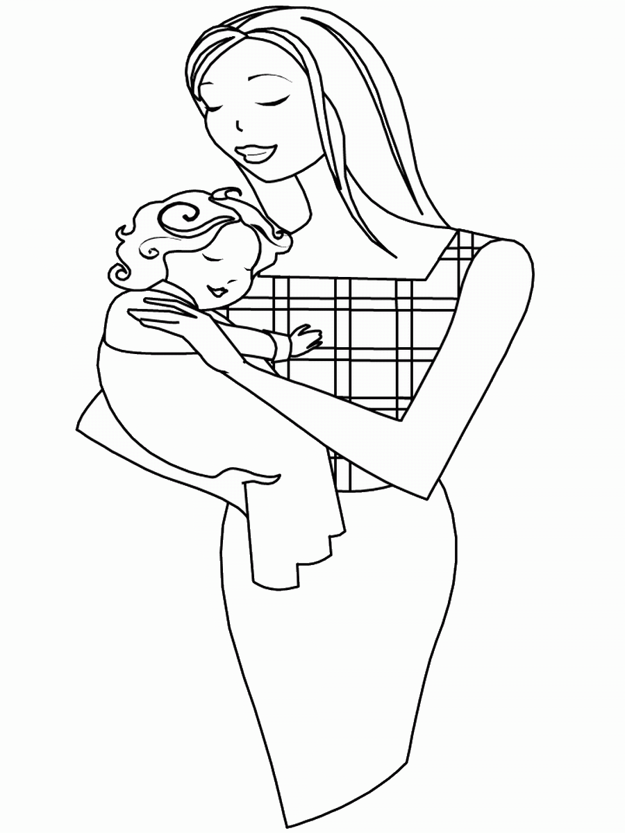 Free Download Mothers Day Coloring Pages